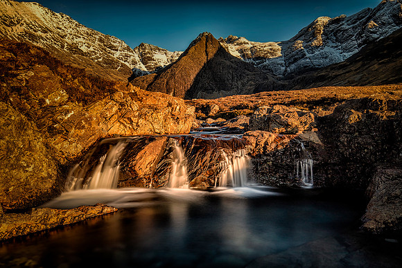 fairy falls Skye sunset