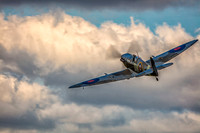 Spitfire into the clouds