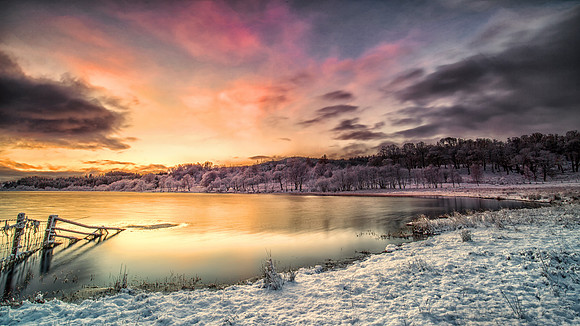 Achary winter sunrise