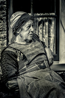 the old washer woman b&w