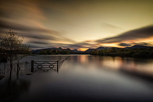 Last light Derwentwate full