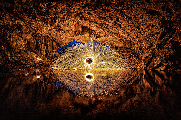 Rydal cave, after dark VV