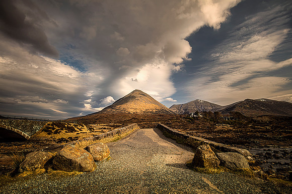Glamaig over Sligachan old bridge