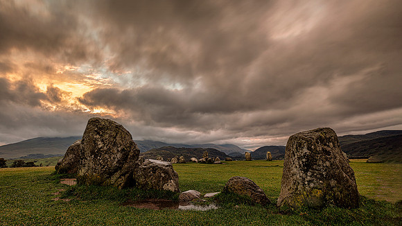 sunrise at the stones of Castlerigg